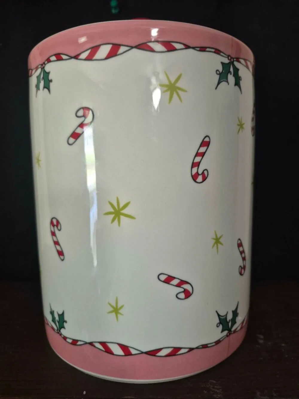 Bico Cartoon Santa Claus Cookies For Santa Ceramic 9 inch Air Tight Storage Jar,